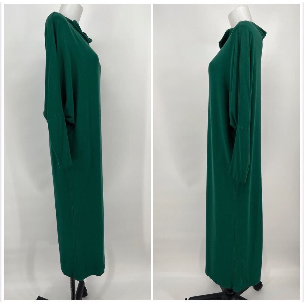 Bryn Walker Ilse Ponti Dress Juniper Green XS Oversized Midi Long Dolman Sleeve - Picture 2 of 8